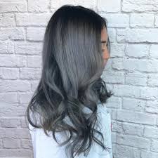 20 shadow root hair color ideas you'll be obsessed with. Dark Grey Hair With Black Roots Grey Hair Black Roots Hair Color Dark Roots Hair
