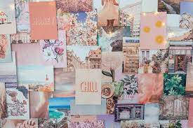 Peachy Pink Collage Kit Cute Laptop Wallpaper Desktop Wallpaper Art Cute Desktop Wallpaper