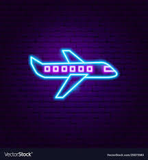 Airplane Neon Label Royalty Free Vector Image Vectorstock Wallpaper Iphone Neon Neon Wallpaper Neon Words