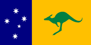 A stylised sturt's desert rose appears against an ochre background. Flag Of Australia Ausflag Flag Of The Northern Territory Australia Flag Text Logo Png Pngwing