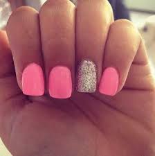 Pink Nails With One Glitter Sparkle Nails Pink Manicure Trendy Nails Paint one nail with fun pearly glitter nail polish to catch light each time you wave down a cab or sip your latte.