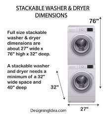Some dryers may have a width of 29 inches. Washer And Dryer Dimensions Size Guide Designing Idea