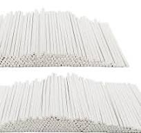 500PCS 4-Inch White Lollipop Sticks,Paper Sucker Stick,Cake Pops Stick for  Candy Melt,Dessert,Cake Pops,Chocolate and Cookie(3mm)