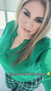 Fat Latin Lady Dancing Lime Green