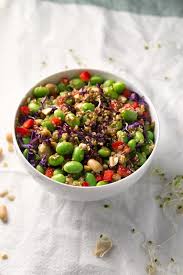 Ensalada De Quinoa Y Edamame Recipe Edamame Salad Edamame Savory Dinner