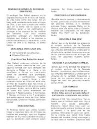 Programa de quinta que no aporta nada. Novena En Honro Al Arcangel San Rafael Maria Madre De Jesus Cristo Titulo