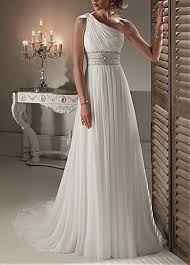 Elegant Exquisite Chiffon Sheath One Shoulder Wedding Dress Vestidos De Noiva Delicados Vestidos De Noiva Gregos Melhores Vestidos De Noiva
