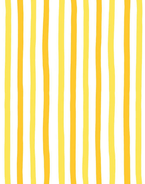 'Stripes' Wallpaper by Clare V. - Yellow
