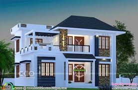 1744 Square Feet Modern Home With 4 Bedrooms House Roof Design Kerala House Design House Roof