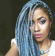 Baby Blue Beautiful And Beauty Image Blue Hair Hair Blue Box Braids