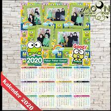14 halaman / 7 lembar. Contoh Desain Kalender Unik 2020