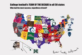 College football 24/7 is unveiling its team rankings for the 2014 college football season, working backward from 128. College Football S State Champs Of The 2010s Mapped Banner Society