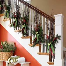 Time To Dress Up The Banister Traditional Christmas Decorations Christmas Banister Christmas Stairs
