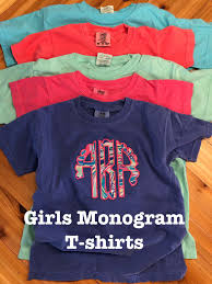 Girls Monogram T Shirt Monogram T Shirts Girls Monogrammed Monogram