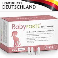 Babyforte Folsaureplus Vitamine 60 Kapseln 400 800 Mcg Folsaure Fur Kinderwunsch Schwangerschaft Stillzeit Folsaure Eisen Jod Vegan Schwangerschaft Net
