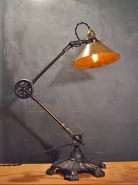 Vintage Industrial Desk Lamp Machine Age Task Light Cast Iron Steampunk 405 00 Via Etsy Vintage Industrial Desk Industrial Desk Lamp Desk Lamp