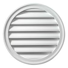 24 Inch W X 24 Inch H X 1 5 8 Inch P Brick Mould Style Round Louver Non Functional Gable Vents Brick Molding Circle House
