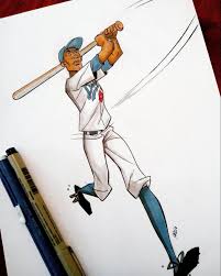 Maybe you would like to learn more about one of these? Howard Russell On Twitter Drawing Of The Day Jackie Robinson Cartoons Comics Dodgers Jackierobinson Dodgers