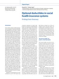 Check spelling or type a new query. Pdf Optional Deductibles In Social Health Insurance Systems Findings From Germany