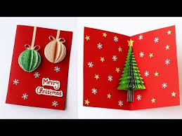 Start with a piece of cardstock and then with the addition of accordion folded green and red paper you can create this pretty christmas tree pop up card. Download How To Make A Christ Mas Card 3gp Mp4 Codedwap