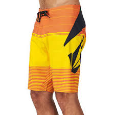 details about new volcom board shorts stoney mod tech yellow orange black 31 33 4 way stretch