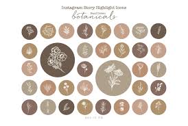Olive green instagram highlight covers. Botanical Flowers With Neutral Background Instagram Story Highlight Icons Bundle Of 30 Floral Blogger Hand Drawn Plants Drawing Illustration Art Collectibles Delage Com Br