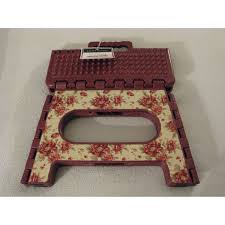 Shaker step stool this is a link to a google 3d sketchup drawing for a simple shaker step stool. Amazon Com Laura Ashley 9 Inch Folding Step Stool Red Floral Home Kitchen Step Stool Folding Step Stool Stool