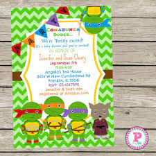Ninja Turtle Baby Shower Invitation Party Posh Printables Turtle Birthday Invitations Turtle Baby Shower Invitations Turtle Baby Shower