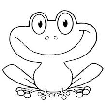 Cartoon Frog Vector Image On Vectorstock Frog Drawing Frog Coloring Pages Animal Coloring Pages