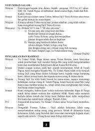 Ibadah minggu dalam gki di tanah papua, umumnya memakai buku biru yang berisi liturgi minggu i dan liturgi minggu ii. Liturgi Ibadah Hut Gki Di Pam Jemaat Gki Siloam Waena Facebook