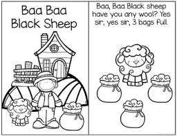 Coloring page activities > various sheep coloring pages: Baa Baa Black Sheep Interactive Book And Questions By Glimmers Of Learning