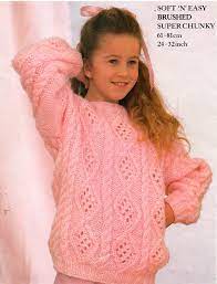 All patterns are vintage & in english only please refer to the adobe reader is available as a free download from www.adobe.com/uk/products/reader.html. Childrens Super Chunky Sweater Knitting Pattern Pdf Girls Baggy Patterned Cable Jumper 24 32 Super Chunky Super Bulky 16ply Instant Download Sweater Knitting Patterns Chunky Knitting Patterns Bulky Knitting Pattern
