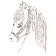 Pencil Drawing Of A Cute Anime Pony Animal Drawings Horse Drawings Easy Animal Drawings