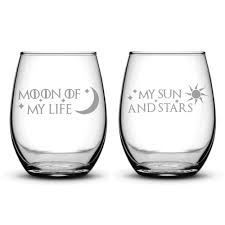 Moon Of My Life My Sun And Stars Wine Glass Set