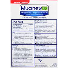 Maybe you would like to learn more about one of these? Mucinex Dm Expectorant Cough Suppressant Extended Release Bi Layer Tablets Maximum Strength Knowyourotcs
