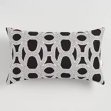 Ann 13x22 outdoor lumbar pillow outdoor pillow leopard black white moroccan quatrefoil outdoor pillows sunbrella cabana clic square outdoor lumbar duo stripe outdoor pillow black naya square outdoor throw pillow 2. Double Border Black White Outdoor Pillow
