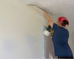 Scrape roughly one to two feet out from the newly cut hole in the ceiling. How To Repair Textured Ceilings Craving Some Creativity