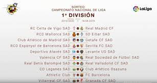 Premier league ligue 1 uefa champions league serie a laliga bundesliga. Laliga 2019 20 Fixture List As Com