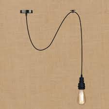 Industrial Hanging Pendant Light Adjustable With Mini Canopy Pipe Fixture Socket Beautifulhalo Com