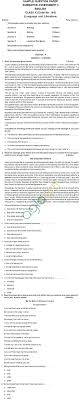 Cbse Sample Papers For Class 10 Sa2 English Language Litreature Aglasem Schools