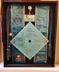 Shadow Box Sorority Zta Bsn Nurse College Graduation Shadow Box Graduation Nursing School Graduation Party College Graduation Photos
