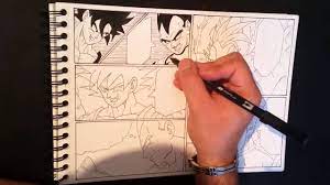 Goku's form poster, super saiyan dragon ball z poster, son goku print art, japanese anime, magan classic, retro movie, home wall decor. Drawing A Manga Dragon Ball Z Aglot Saga Page 1 Youtube