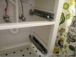 My question is what do you do about the water supply pipes coming in from the side and the cabinet? Bathroom Renovation Update How To Install An Ikea Hemnes Sink Sweet Pea