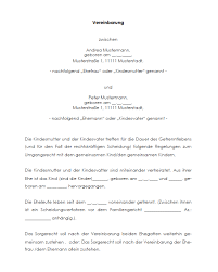 Nutzen sie ihren persönlichen verhandlungsspielraum, der ihnen beim abschluss der vereinbarung gesetzlich zusteht, und gestalten sie die enthaltenen maßnahmen möglichst sinnvoll. Muster Einer Umgangsrechtsvereinbarung Als Sofortdownload