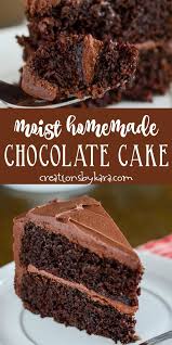 Homemade Chocolate Cake With Chocolate Frosting Creations By Kara Chocolate Cake Recipe Moist Chocolate Cake Recipe Easy Homemade Cake Recipes Chocolate