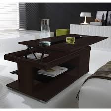 Les tables basses transformables sont souvent choisies pour leur gain de place, mais il peut arriver comment choisir sa table basse transformable ? Table Basse Relevable Wenge Et Verre Noir Meuble