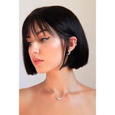 Cute Kapsels Voor Kort Steil Haar Leuke Kapsels Voor Kort Steil Haar Aunque Las Me In 2020 Short Straight Hair Short Hair With Bangs Thick Hair Styles