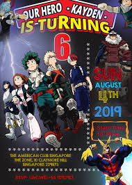 Birthday Cake For My Hero My Hero Academia Birthday Invitation Oscarsitosroom Birthday Party Invitations Printable Birthday Invitations My Hero Academia