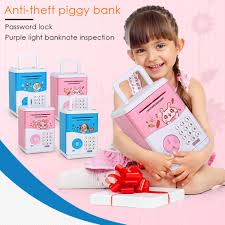 Pottery barn kids enamel bank. Mini Atm Password Save Money Bank Cartoon Coin Can Cash Safe Box Electronic Piggy Banks Kids Toy Gift Shopee Singapore