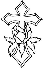 Flower Cross Google Search Easy Drawings Rose Drawing Simple Roses Drawing